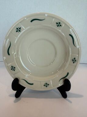 4 LONGABERGER WOVEN TRADITIONS HERITAGE GREEN  SAUCERS 5-3/4”